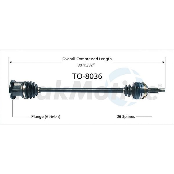 Surtrack Axle Cv Axle Shaft, To-8036 TO-8036 - main